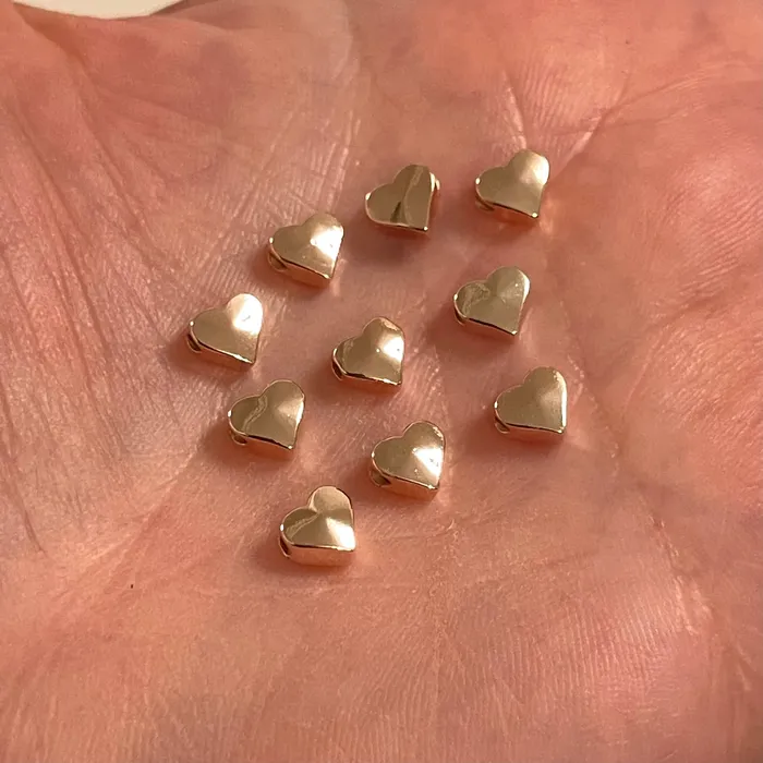 Peppy Beads Earrings Rose Gold Plated 55mm Heart Spacers Rose Gold Heart Spacers 10 Pcs in a Pack Peppy Beads Earrings Rose Gold Plated 55mm Heart Spacers Rose Gold Heart Spacers 10 Pcs in a Pack