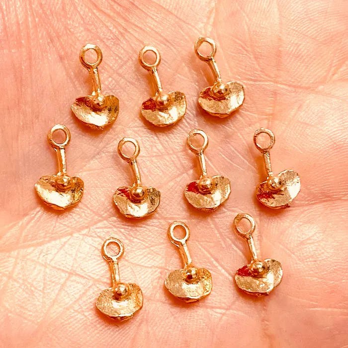 Peppy Beads Earrings Rose Gold Plated Brass Authentic Charms Authentic Charms Rose Gold Plated 10 pcs in a pack Peppy Beads Earrings Rose Gold Plated Brass Authentic Charms Authentic Charms Rose Gold Plated 10 pcs in a pack