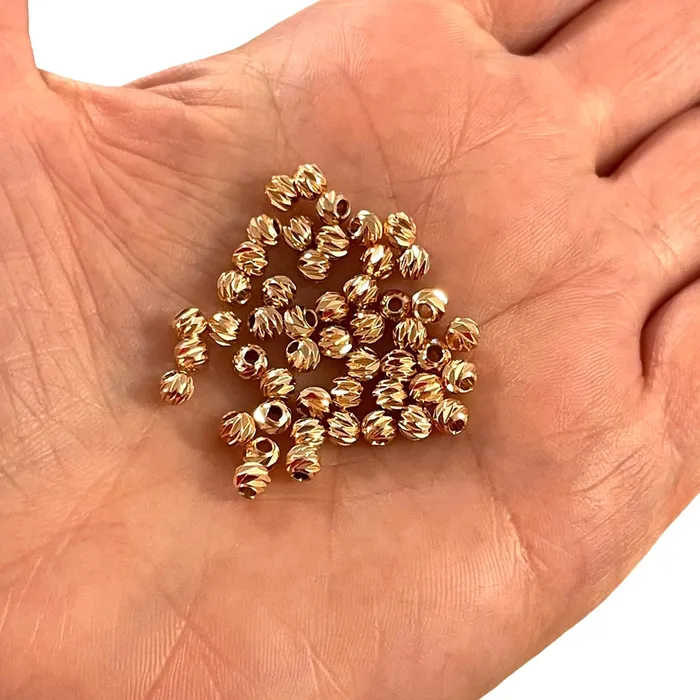 Peppy Beads Earrings Rose Gold Plated Laser Cut 4mm Spacer Beads Rose Gold Plated 4mm Dorica Spacer Beads 50 beads in a pack Peppy Beads Earrings Rose Gold Plated Laser Cut 4mm Spacer Beads Rose Gold Plated 4mm Dorica Spacer Beads 50 beads in a pack
