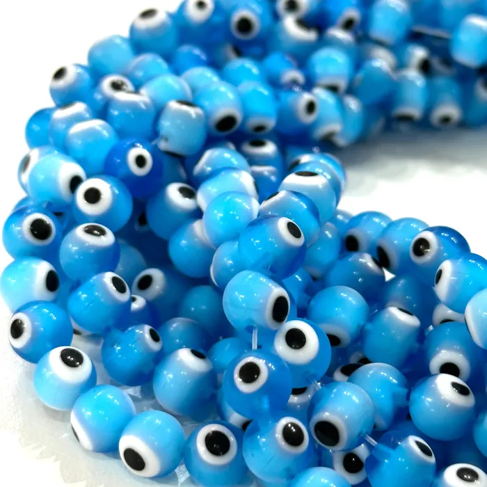 Peppy Beads Evil Eye Beads Strand of 48 Round Glass 8mm Glass Beads Lampwork Glass Evil Eye Jewelry Lampwork Beads UK Beading Supply Necklaces Peppy Beads Evil Eye Beads Strand of 48 Round Glass 8mm Glass Beads Lampwork Glass Evil Eye Jewelry Lampwork Beads UK Beading Supply Necklaces