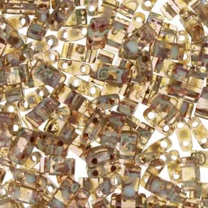 Peppy Beads Miyuki Half Tila Beads HTL4505 Picasso Transparent Light Smoky Topaz Necklaces Peppy Beads Miyuki Half Tila Beads HTL4505 Picasso Transparent Light Smoky Topaz Necklaces