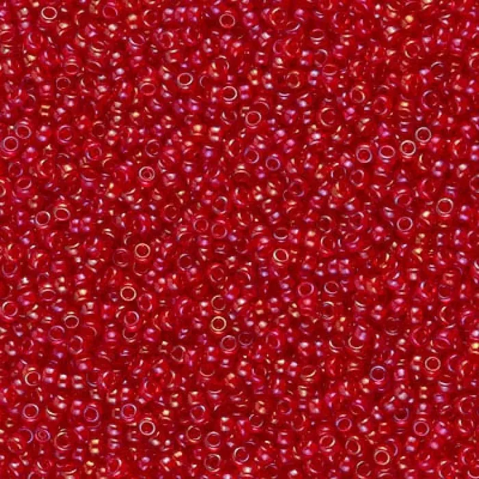 Peppy Beads Miyuki Seed Beads 80 Lined Red AB 2248 Earrings