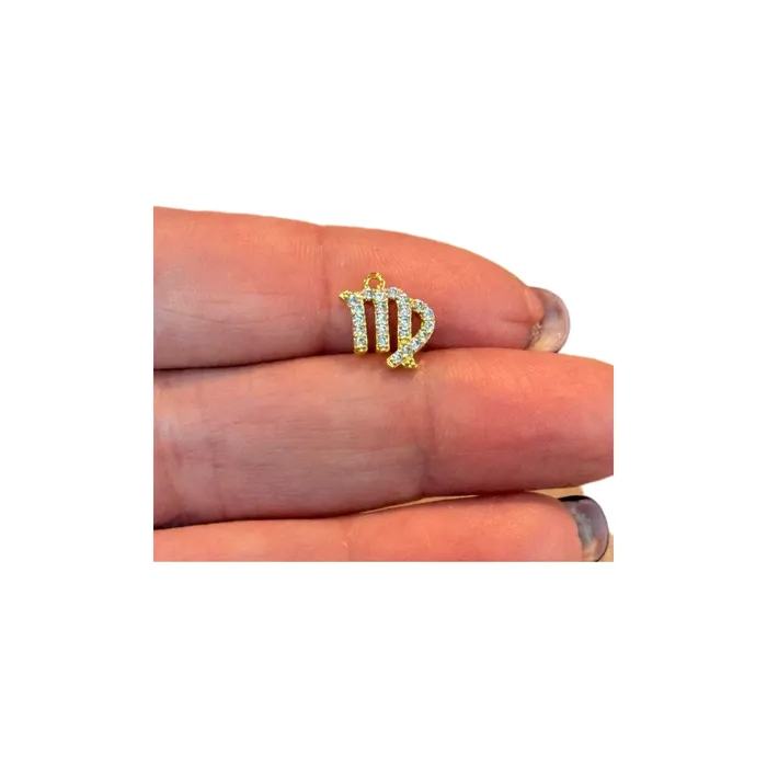 Peppy Beads Necklaces 24Kt Gold Plated Brass CZ Zodiac Horoscope Sign Constellation Medallion Pendant Celestial Astrology Charm for Necklace Jewelry Making Peppy Beads Necklaces 24Kt Gold Plated Brass CZ Zodiac Horoscope Sign Constellation Medallion Pendant Celestial Astrology Charm for Necklace Jewelry Making