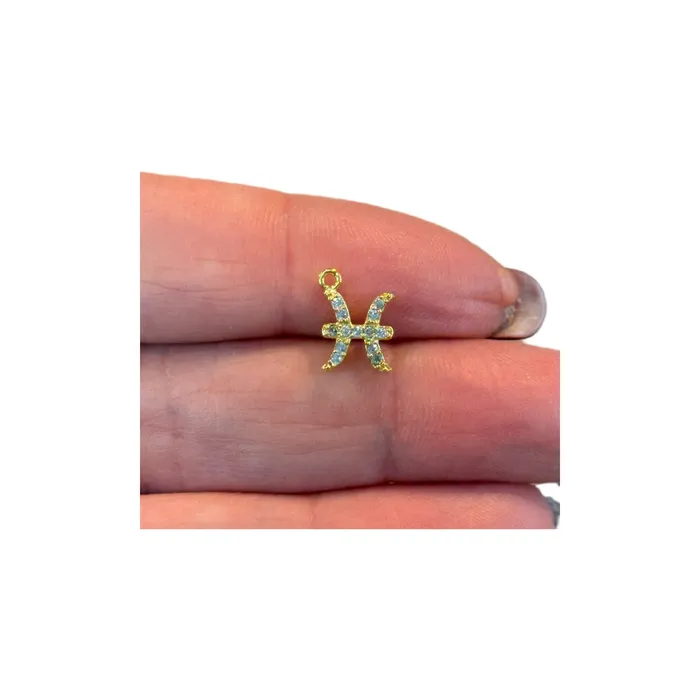 Peppy Beads Necklaces 24Kt Gold Plated Brass CZ Zodiac Horoscope Sign Constellation Medallion Pendant Celestial Astrology Charm for Necklace Jewelry Making Peppy Beads Necklaces 24Kt Gold Plated Brass CZ Zodiac Horoscope Sign Constellation Medallion Pendant Celestial Astrology Charm for Necklace Jewelry Making
