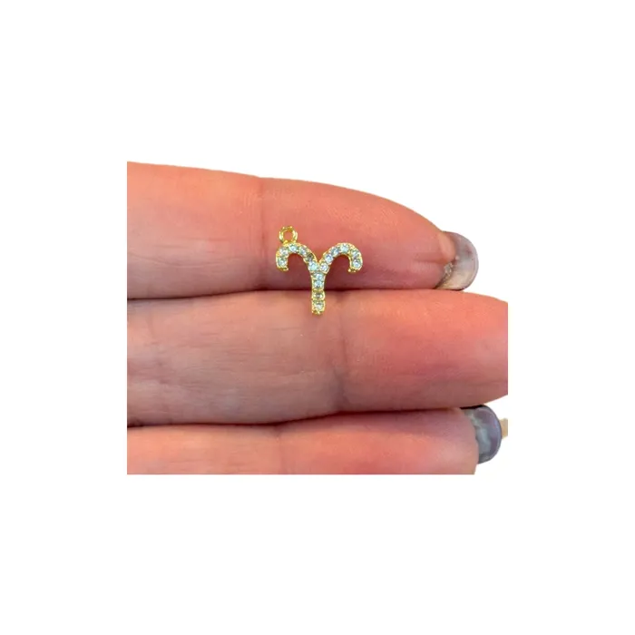 Peppy Beads Necklaces 24Kt Gold Plated Brass CZ Zodiac Horoscope Sign Constellation Medallion Pendant Celestial Astrology Charm for Necklace Jewelry Making Peppy Beads Necklaces 24Kt Gold Plated Brass CZ Zodiac Horoscope Sign Constellation Medallion Pendant Celestial Astrology Charm for Necklace Jewelry Making