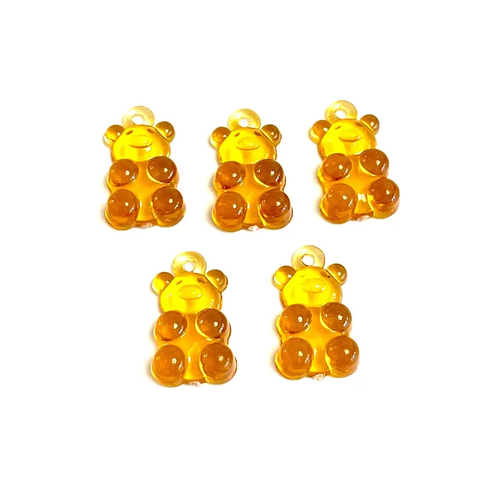 Peppy Beads Necklaces 5 pcs in a pack Jelly Bear Charms Gummy Bear Resin With Loop Jelly Bear Shaped Resin Charms 12x22mm Peppy Beads Necklaces 5 pcs in a pack Jelly Bear Charms Gummy Bear Resin With Loop Jelly Bear Shaped Resin Charms 12x22mm