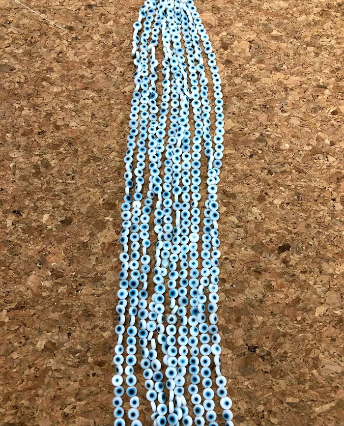 Peppy Beads Necklaces Evil Eye Beads Strand of 65 Flat Round 6mm Glass Beads Lampwork Glass Evil Eye Jewelry Lampwork Beads UK Beading Supply Peppy Beads Necklaces Evil Eye Beads Strand of 65 Flat Round 6mm Glass Beads Lampwork Glass Evil Eye Jewelry Lampwork Beads UK Beading Supply