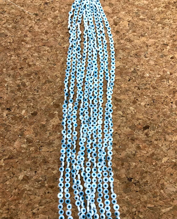 Peppy Beads Necklaces Evil Eye Beads Strand of 65 Flat Round 6mm Glass Beads Lampwork Glass Evil Eye Jewelry Lampwork Beads UK Beading Supply Peppy Beads Necklaces Evil Eye Beads Strand of 65 Flat Round 6mm Glass Beads Lampwork Glass Evil Eye Jewelry Lampwork Beads UK Beading Supply