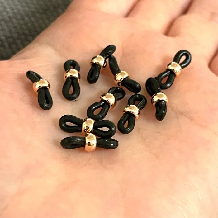 Peppy Beads Necklaces Eye Glass Holder Ends Black RubberRose Gold Plated Ball Rubber Glasses Chain Holders Replacement Loops for Glasses Chains Peppy Beads Necklaces Eye Glass Holder Ends Black RubberRose Gold Plated Ball Rubber Glasses Chain Holders Replacement Loops for Glasses Chains