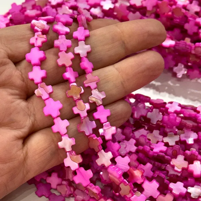 Peppy Beads Necklaces Mother Of Pearl Cross 8mm Beads Colored Mother of Pearl Cross 47 Beads Strand Peppy Beads Necklaces Mother Of Pearl Cross 8mm Beads Colored Mother of Pearl Cross 47 Beads Strand