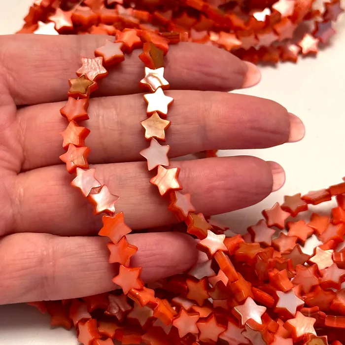 Peppy Beads Necklaces Mother Of Pearl Star Colored 8mm Beads Natural Mother of Pearl Star 54 Beads Strand Peppy Beads Necklaces Mother Of Pearl Star Colored 8mm Beads Natural Mother of Pearl Star 54 Beads Strand