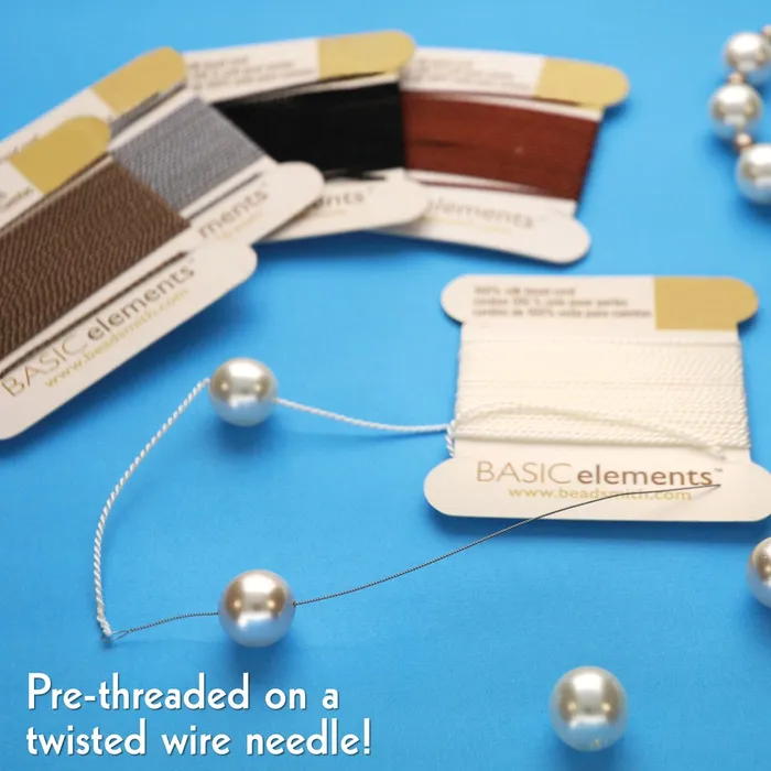 Peppy Beads Necklaces Silk Thread 100 Silk Bead Cord With Needle 2 MeterX045mm0017 inCHSWH02 Peppy Beads Necklaces Silk Thread 100 Silk Bead Cord With Needle 2 MeterX045mm0017 inCHSWH02