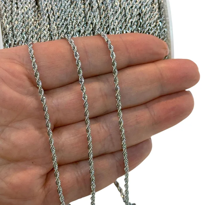 Peppy Beads Necklaces Waterproof Stainless Steel Rope Chain 18mm Thick