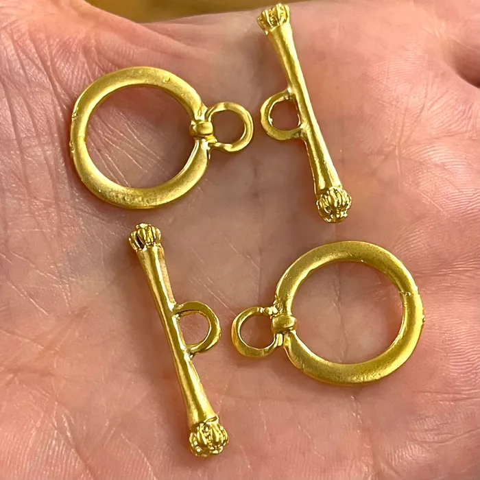 Peppy Beads PreStyled Sets Matte Gold Plated Toggle Clasps 24Kt Matte Gold Plated Brass Toggle Clasps Peppy Beads PreStyled Sets Matte Gold Plated Toggle Clasps 24Kt Matte Gold Plated Brass Toggle Clasps