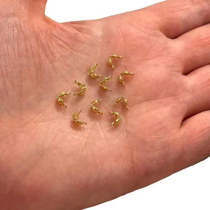Peppy Beads Stainless Steel 24K Gold Plated Bead Tip Clamshells Fold Over Crimp Bead Knot Tip Cover Ends Knot Covers Earrings Peppy Beads Stainless Steel 24K Gold Plated Bead Tip Clamshells Fold Over Crimp Bead Knot Tip Cover Ends Knot Covers Earrings