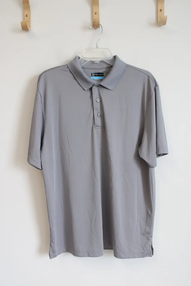PGA Tour Earrings PGA Tour Gray Polo Shirt L