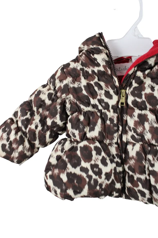 Pistachio Pistachio Cheetah Print Winter Coat 12 MO Earrings