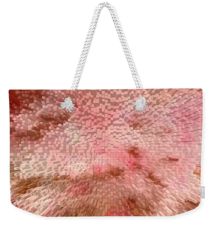 Portraits by NC Earrings Weekender Tote Bag Large Pink Carryall Bag Customizable Bags Portraits by NC Earrings Weekender Tote Bag Large Pink Carryall Bag Customizable Bags