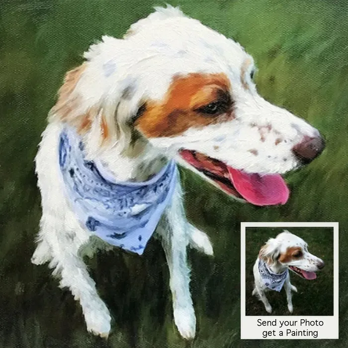Portraits by NC Necklaces English Setter Dog Custom Painted Pet Portrait