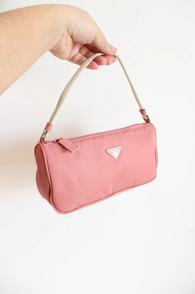 Prada Earrings Prada Tessuto Pink Nylon Handbag
