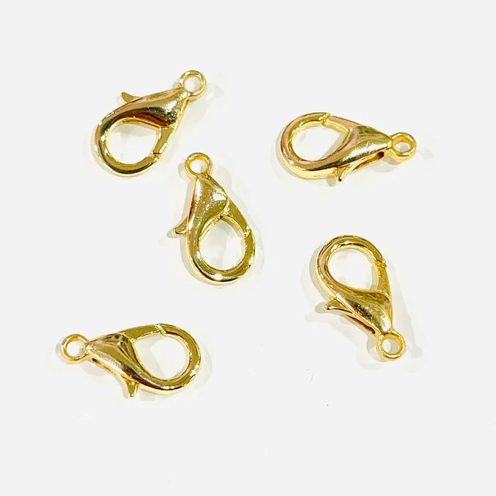 PreStyled Sets Peppy Beads 24Kt Shiny Gold Plated Lobster Clasps 14mm x 8mm 503 Brass Lobster Claw Clasp PreStyled Sets Peppy Beads 24Kt Shiny Gold Plated Lobster Clasps 14mm x 8mm 503 Brass Lobster Claw Clasp