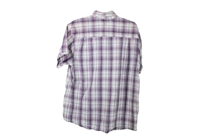 Protokol Purple Plaid Shirt L Protokol Earrings