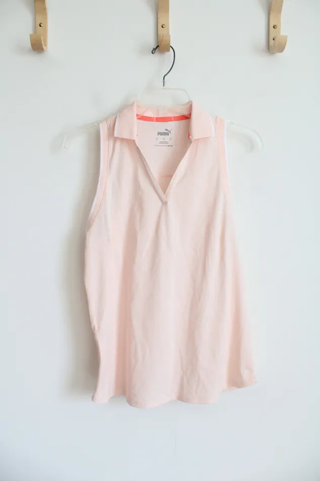 Puma Necklaces Puma Light Pink Collared Athletic Tank S