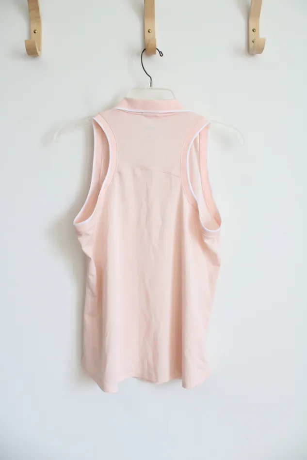 Puma Necklaces Puma Light Pink Collared Athletic Tank S