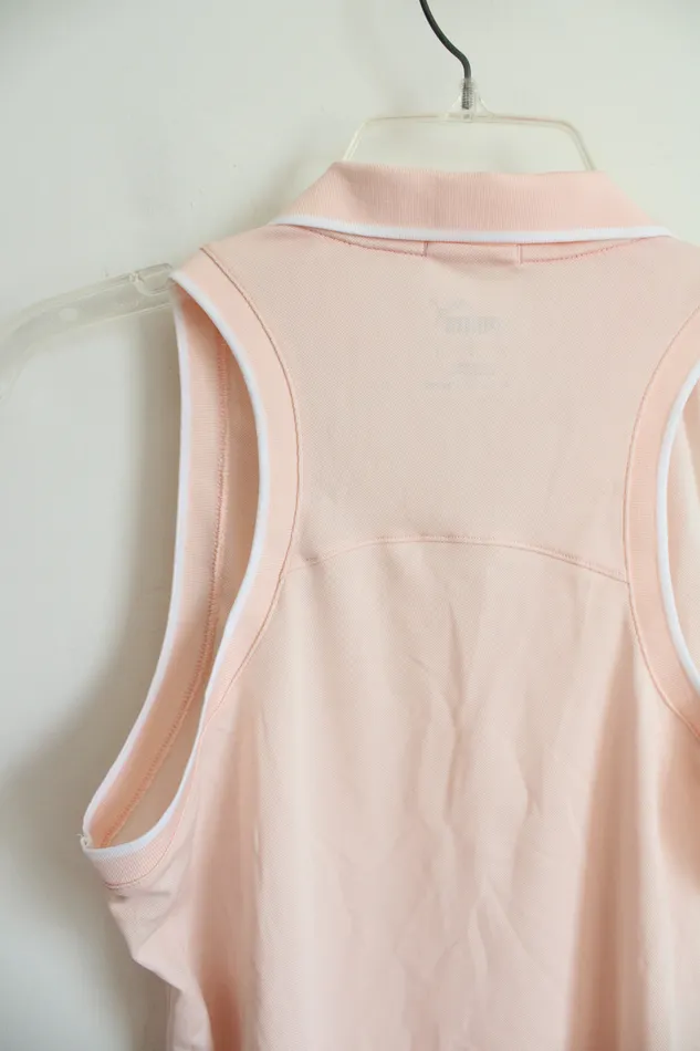 Puma Necklaces Puma Light Pink Collared Athletic Tank S