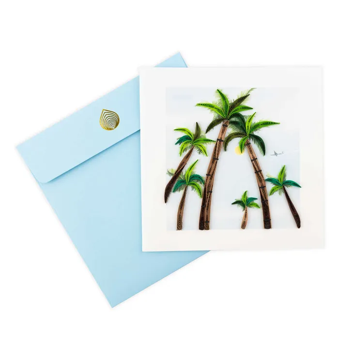 Quillingcard Quilled Palm Trees Greeting Card QUILLINGCARD Earrings