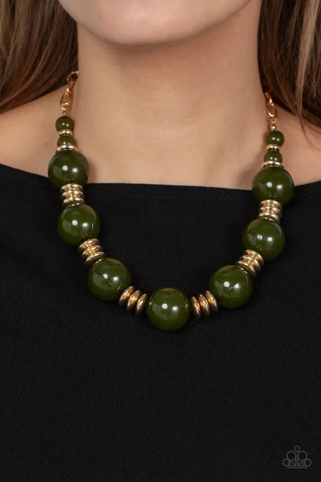 Race to the POP Green Paparazzi Accessories Earrings