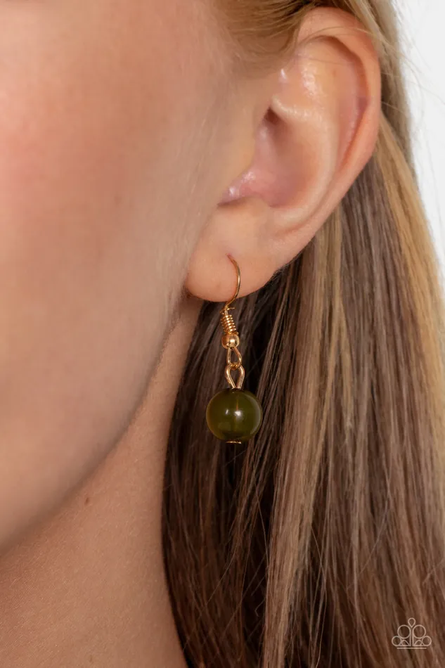 Race to the POP Green Paparazzi Accessories Earrings