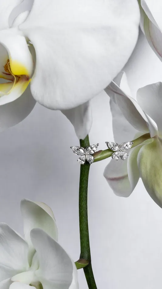 RACHEL LYNN CHICAGO Earrings 18 Karat White Gold and Diamond Butterfly 295cts Earrings