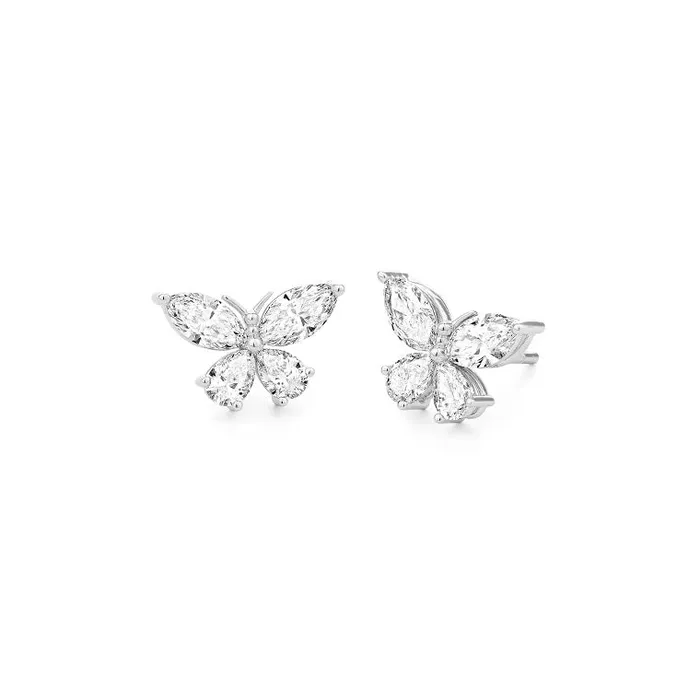 RACHEL LYNN CHICAGO Earrings 18 Karat White Gold and Diamond Butterfly 295cts Earrings