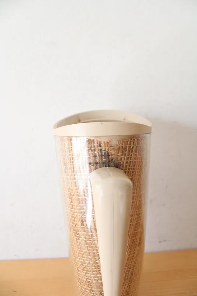 Raffiaware Vintage Melamine Pitcher Tall Cup Set Jubilee Thrift Earrings