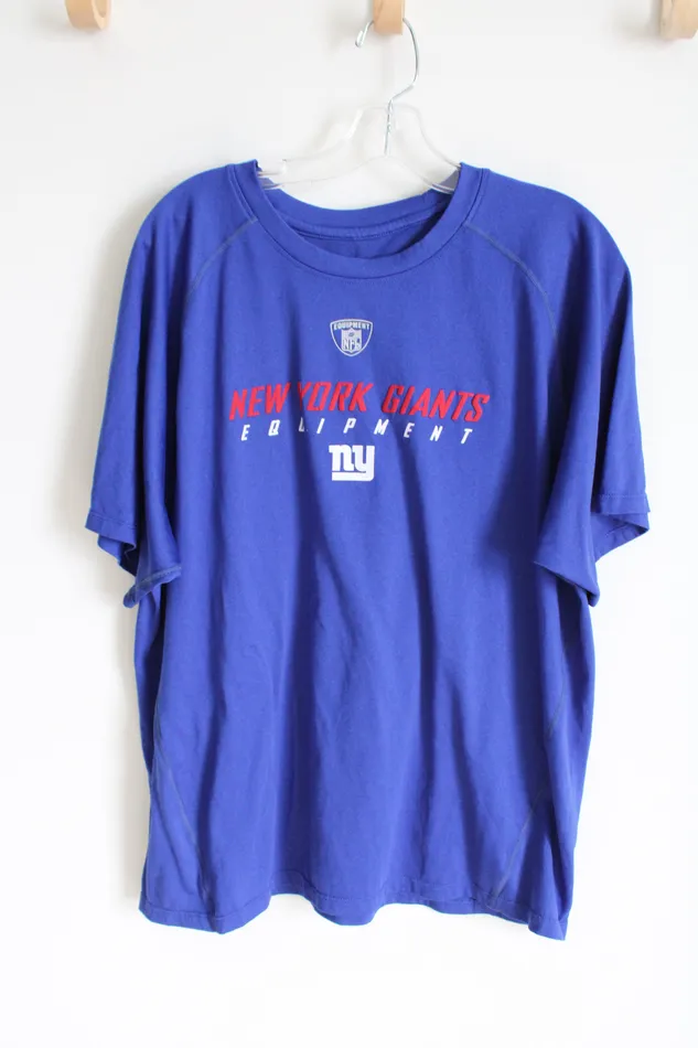 Reebok NFL Reebok PlayDry New York Giants Equipment Tee L Earrings