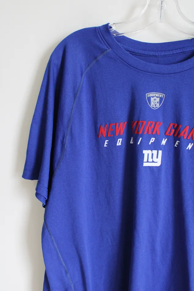 Reebok NFL Reebok PlayDry New York Giants Equipment Tee L Earrings