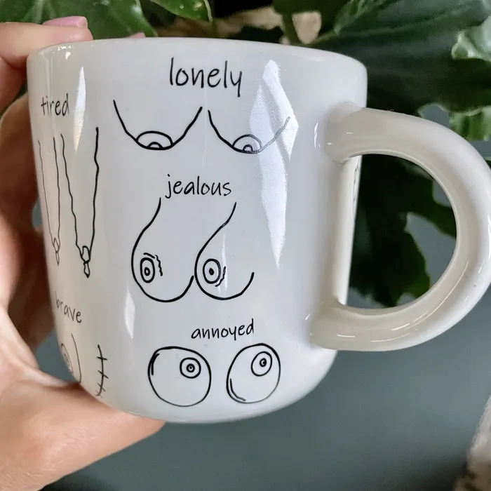 Riana Mostert Earrings Boobie mug