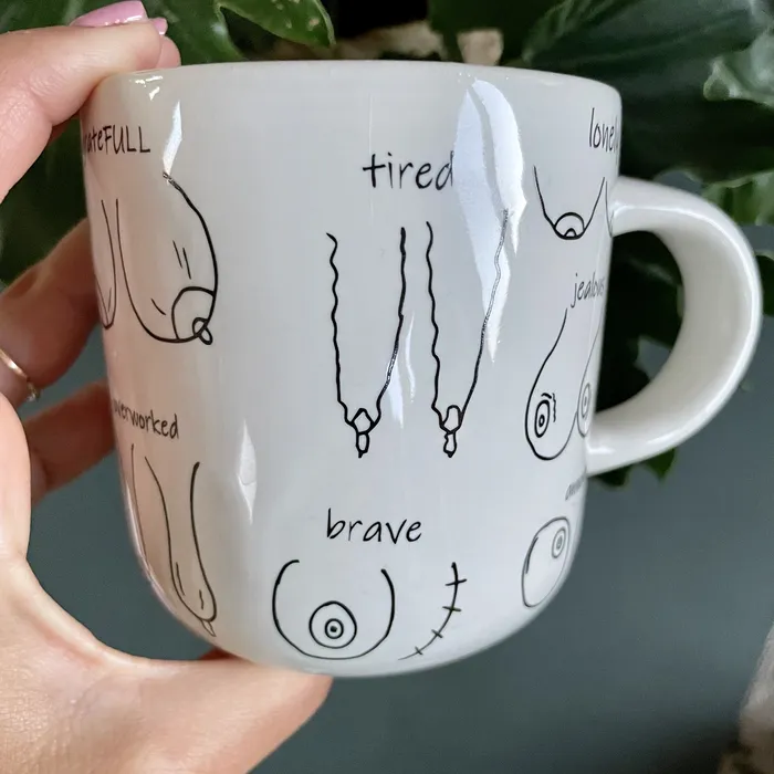 Riana Mostert Earrings Boobie mug