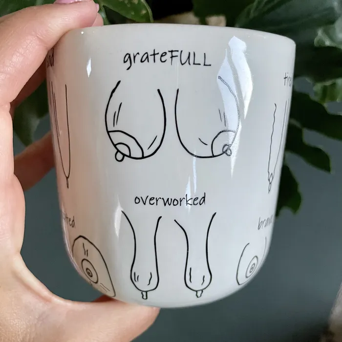 Riana Mostert Earrings Boobie mug