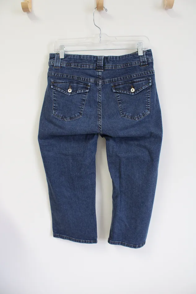 Riders By Lee No Gap Waist Denim Capri 10 Lee Earrings