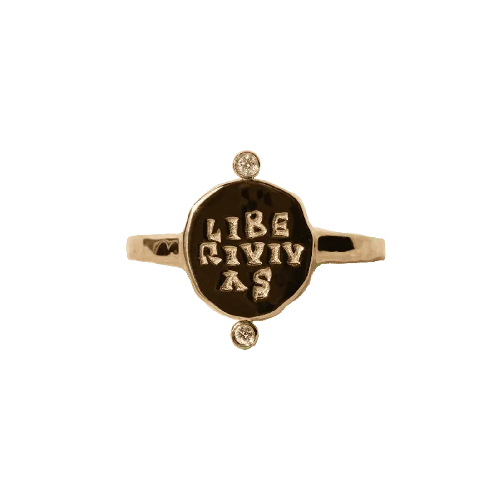 Rings Liberi Vivas Diamond Signet Ring COMMON ERA