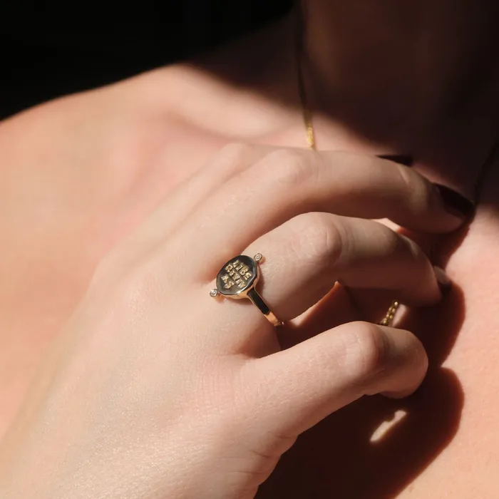 Rings Liberi Vivas Diamond Signet Ring COMMON ERA