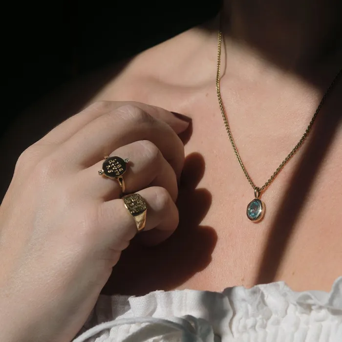 Rings Liberi Vivas Diamond Signet Ring COMMON ERA
