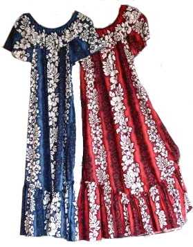 ROYALHAWNCREAT Earrings Ladies Double Ruffle Long Muumuu 2XL