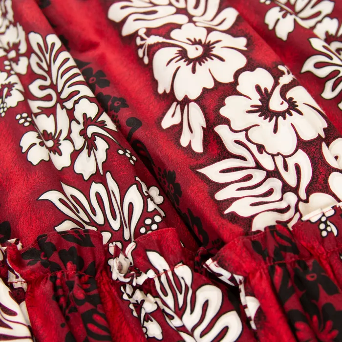 ROYALHAWNCREAT Earrings Ladies Double Ruffle Long Muumuu 2XL