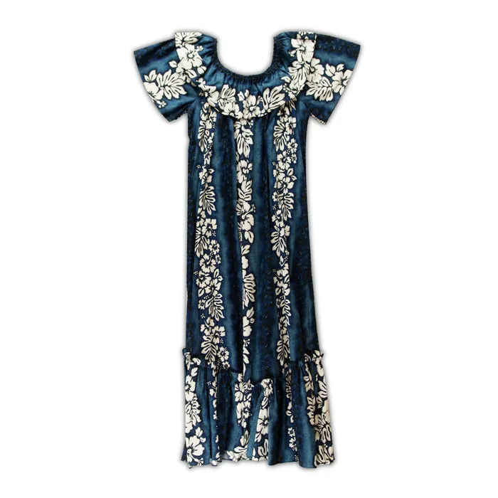 ROYALHAWNCREAT Earrings Ladies Double Ruffle Long Muumuu 2XL