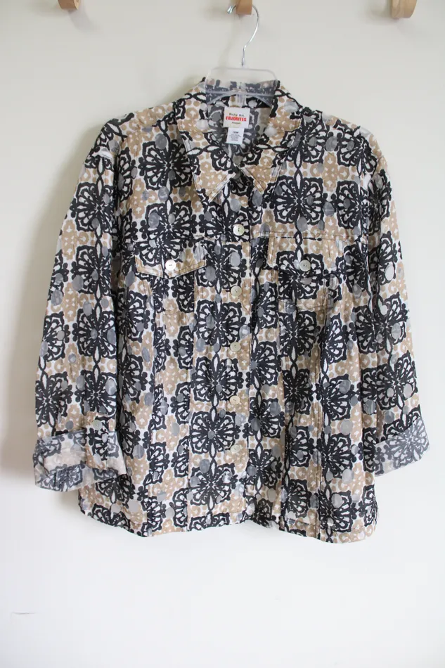 Ruby Rd Favorites Black Tan Light Jacket 20W Ruby Rd Necklaces