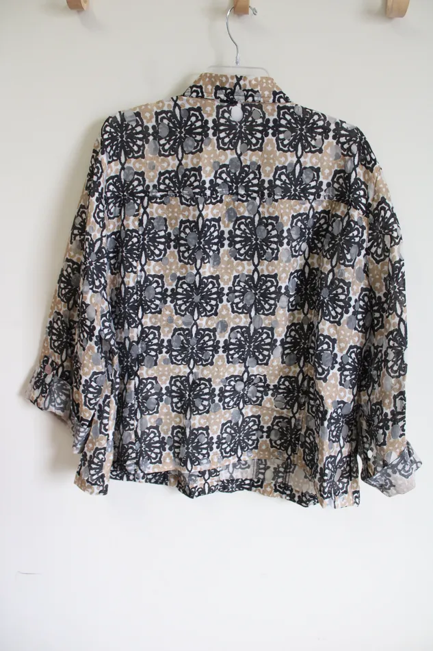Ruby Rd Favorites Black Tan Light Jacket 20W Ruby Rd Necklaces