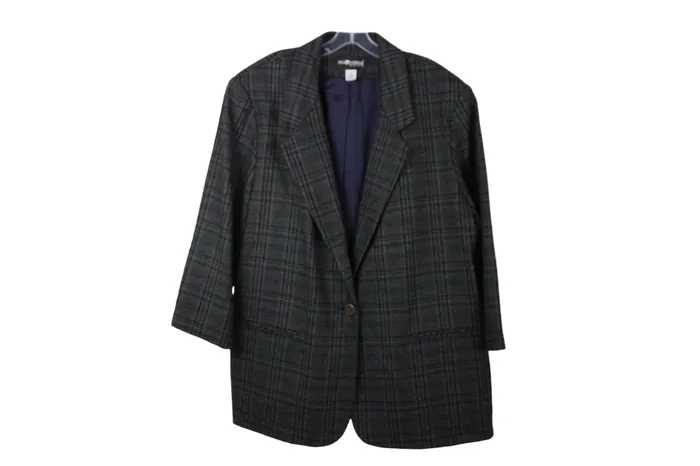 Sag Harbor Brown Plaid Blazer 22W Sag Harbor Earrings